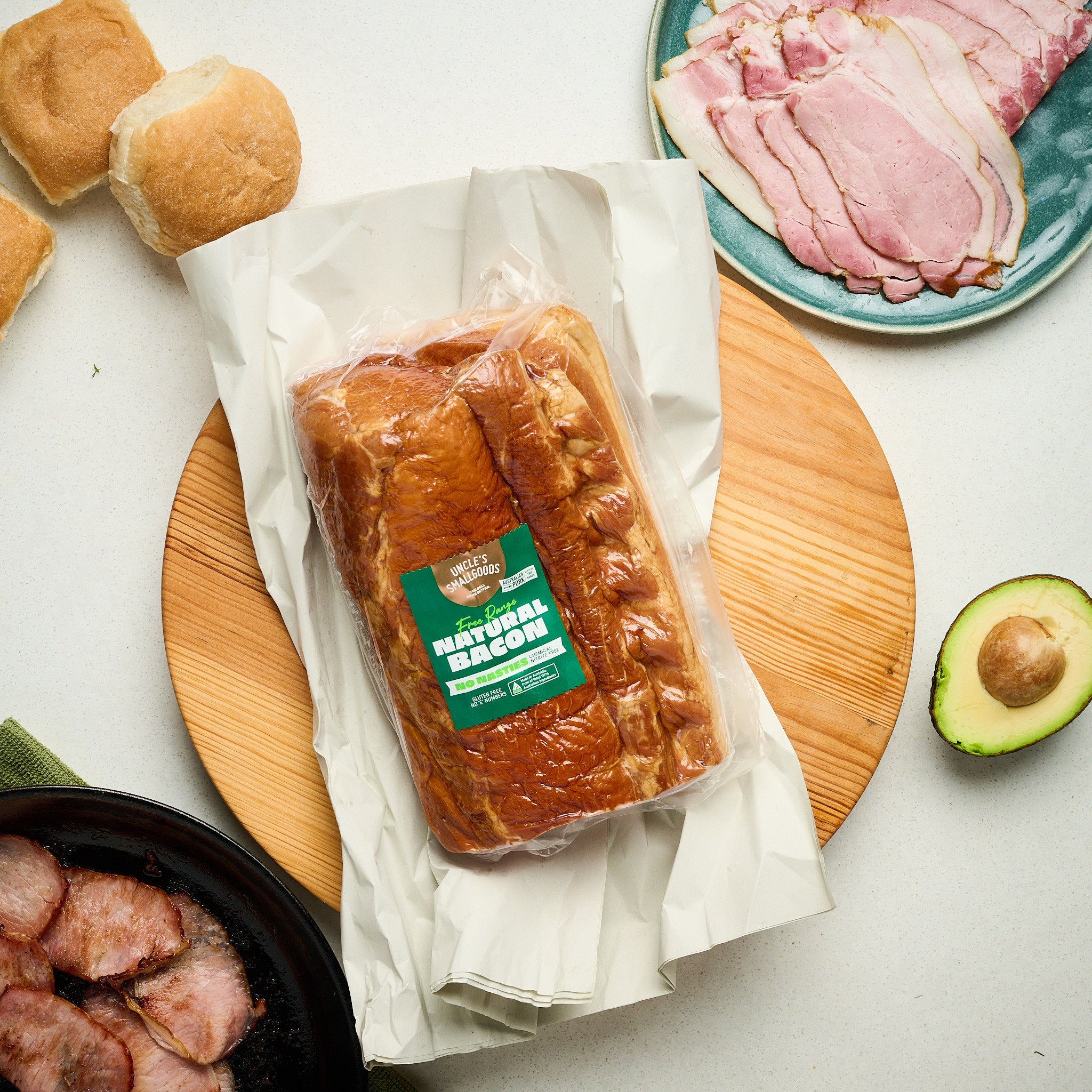 Bulk Natural Short Bacon Sliced 2kg