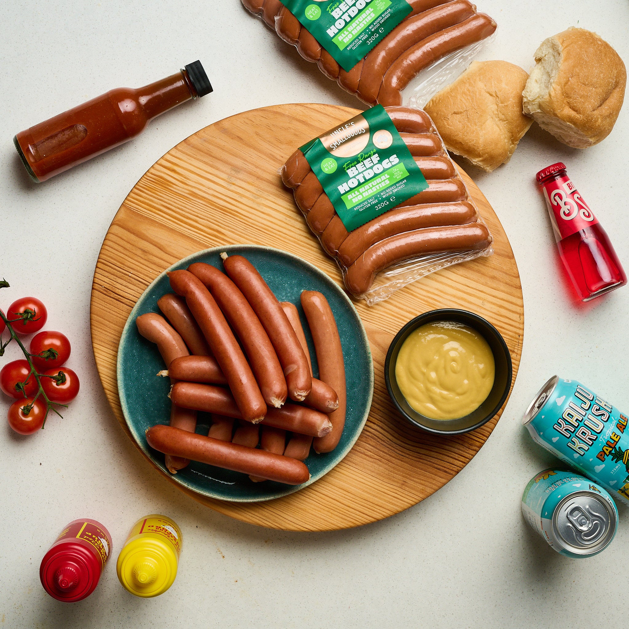Bulk Natural Beef Hot Dogs 2kg