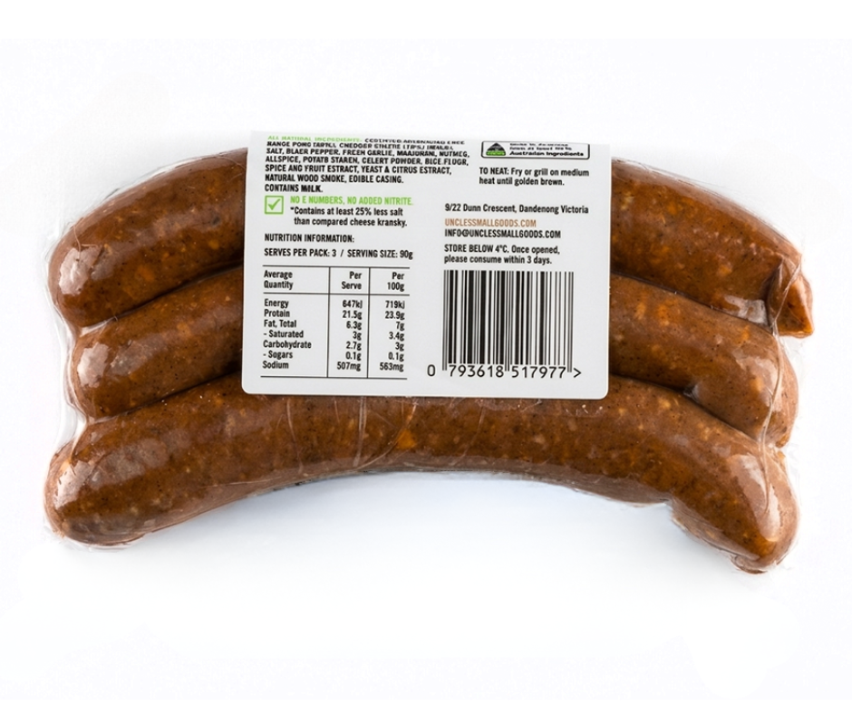 Natural Cheesy Kransky 270g - 3 Pack