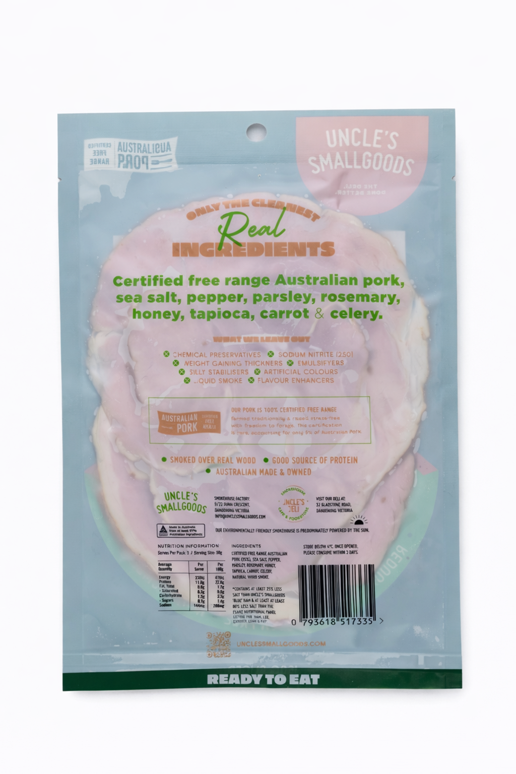Natural Ham 150g Sliced