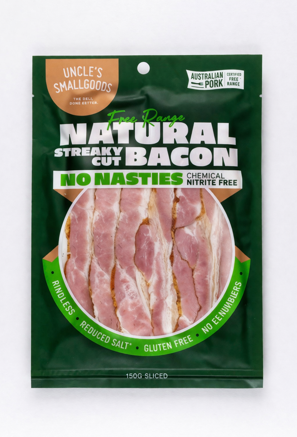 Natural Streaky Cut Bacon 150g Sliced