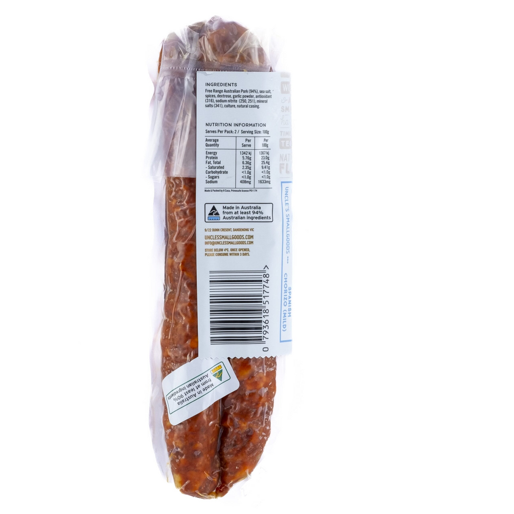 Chorizo Fermented Mild 200g - 2 Pack