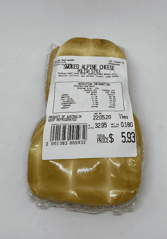 Smoked Alpine Cheese (oscypek style) 300g 2 pack exclusive to Uncles