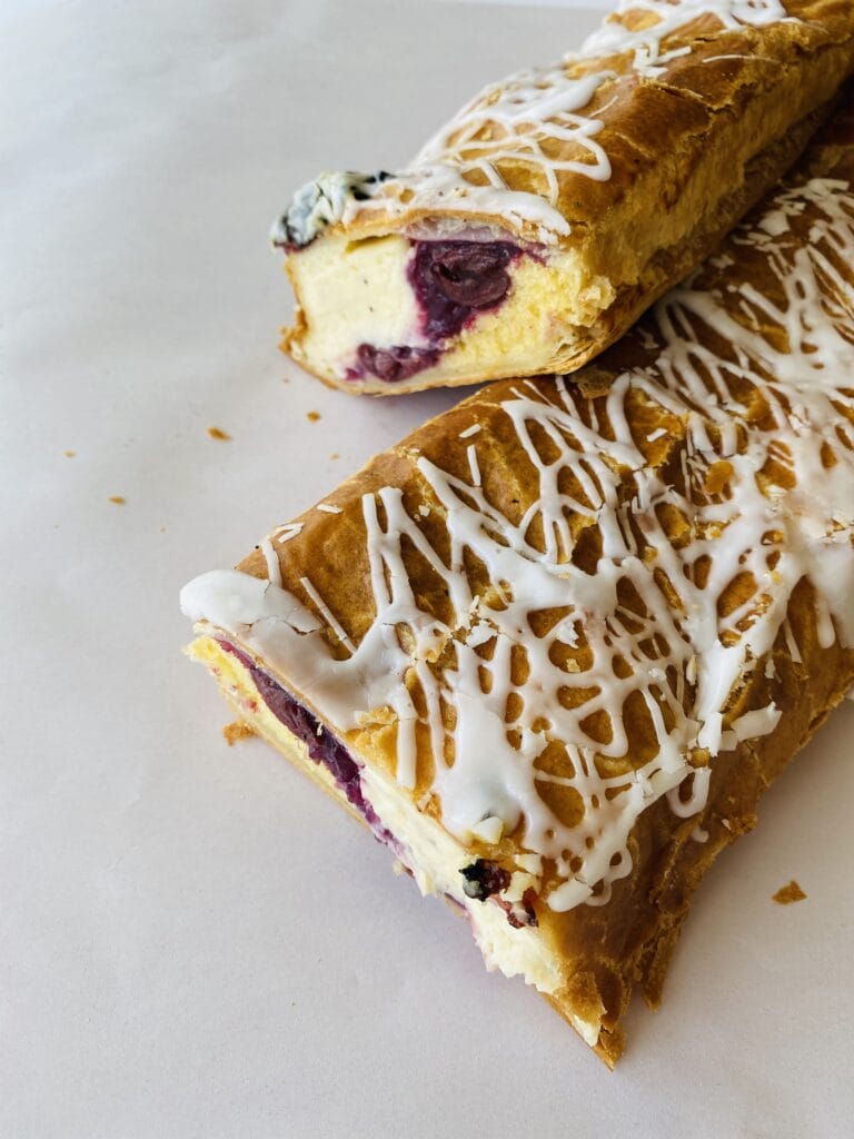 Cherry & cheese strudel whole 1.2kg Uncles Smallgoods