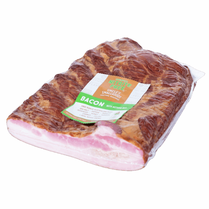 Natural Nitrite-Free Streaky Bacon Slab 1kg